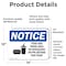 Signmission Food And Drink Area No Biohazards Sign, Vinyl Decal, 14in W x 10in L, 2PK OS-2PACK-NS-D-1014-L-12814 - alternate 2